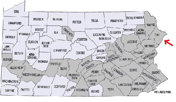 2021 Lanternfly Quarantine Map